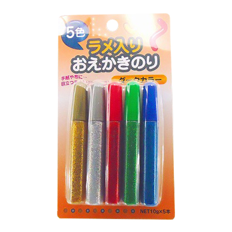ラメ入りおえかきのり5色ダーク